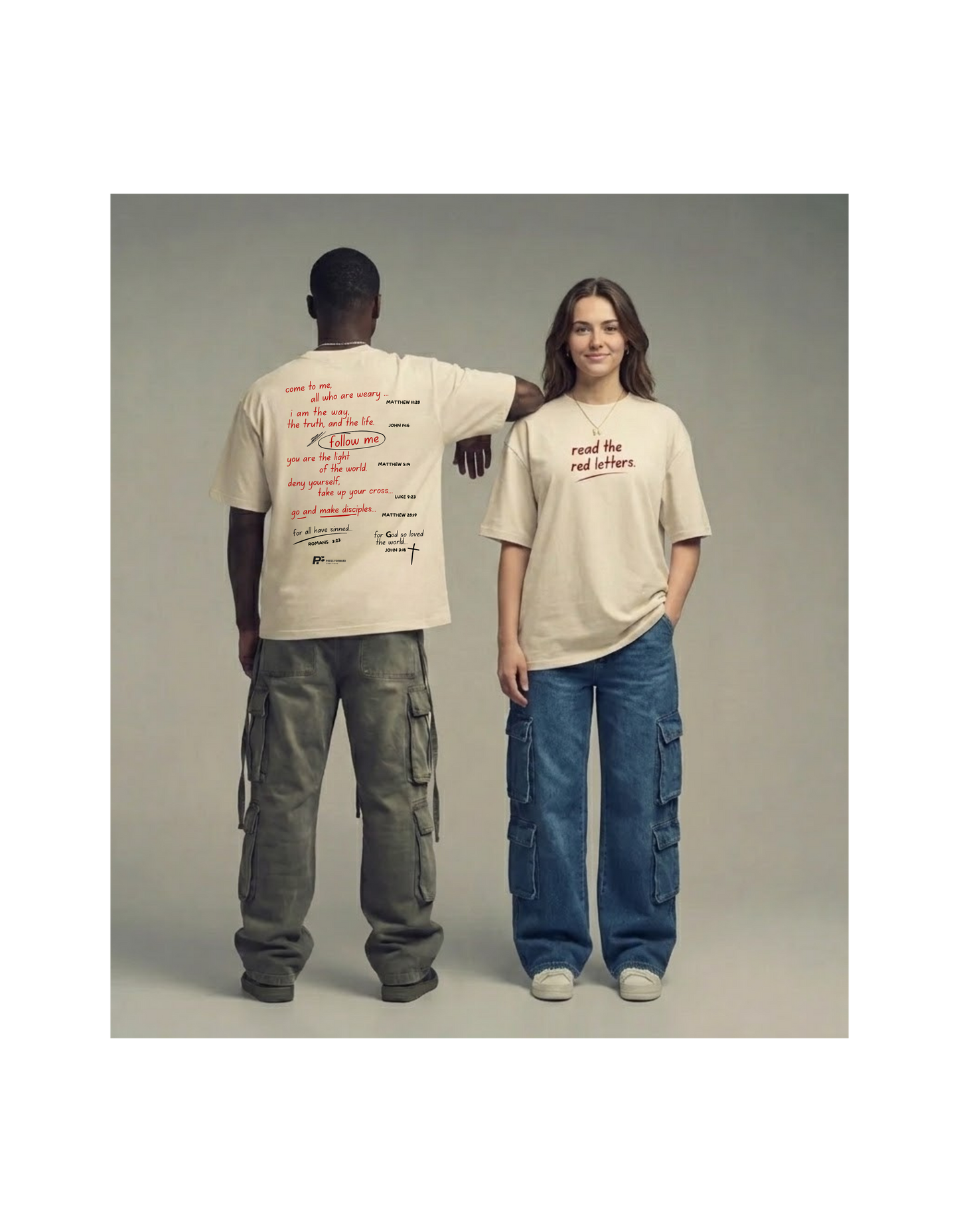 Read the red letters Tee