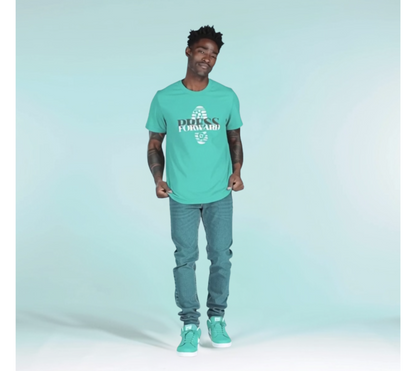 Press Forward Tee- Teal