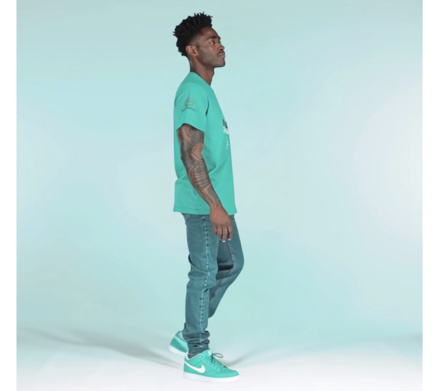 Press Forward Tee- Teal